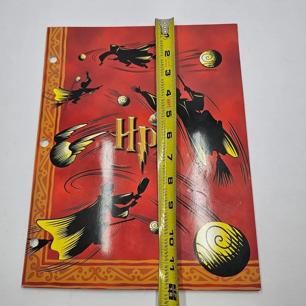 Vintage 2001 Harry Potter Quidditch Mead 2 Pocket Folder Portfolio 3 Hole Punch